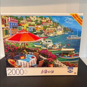 Artworld Premium 2000 Piece jigsaw Puzzle with Vibrant Harbor Scene